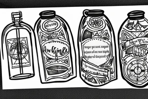 Hour glass with letters falling through from the phrase being true to her til my glass rubs out of sand tattoo idea