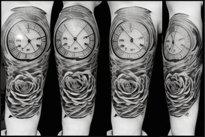 Hour glass tattoo with sand falling tattoo idea