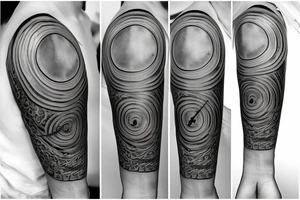 Hour glass tattoo with sand falling tattoo idea
