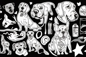 Happy dog tattoo idea