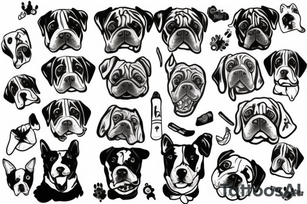 Happy dog tattoo idea