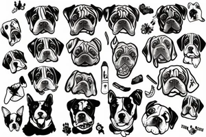 Happy dog tattoo idea