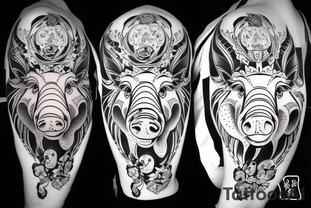 oink and bionk screwing tattoo idea