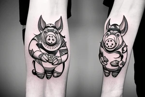 oink and bionk screwing tattoo idea