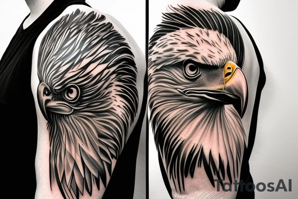 realistic black and white bald eagle head for shoulder tattoo tattoo idea realistic black and white bald eagle head for shoulder tattoo tattoo idea