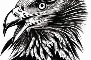realistic black and white bald eagle head for shoulder tattoo tattoo idea
