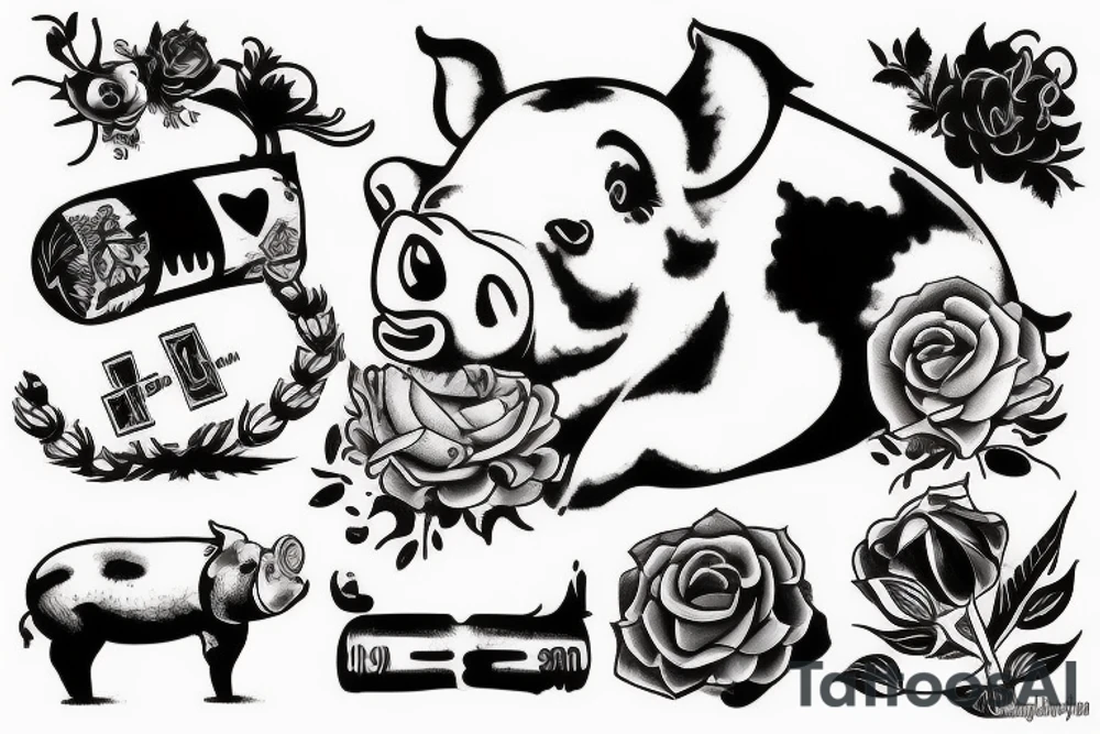 sexual pleasure of the oink and bionk pleasure den tattoo idea