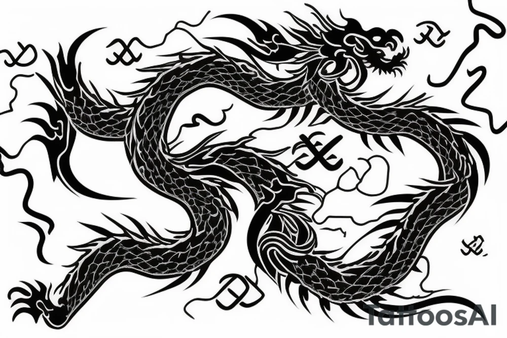 half Chinese half Irish dragon tattoo idea