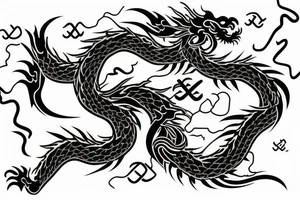 half Chinese half Irish dragon tattoo idea