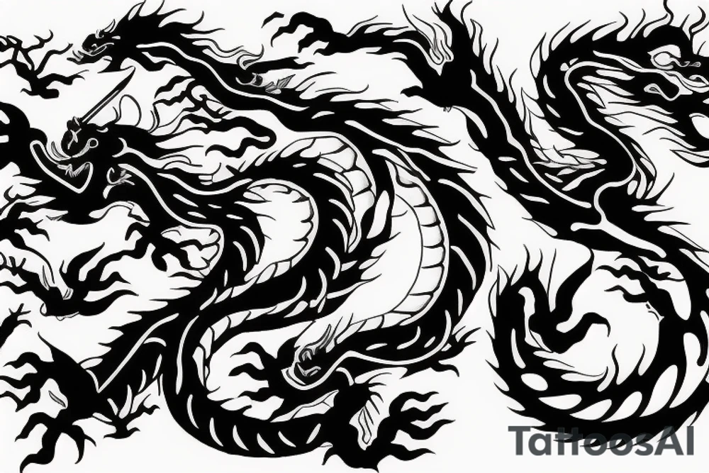half Chinese half Irish dragon tattoo idea
