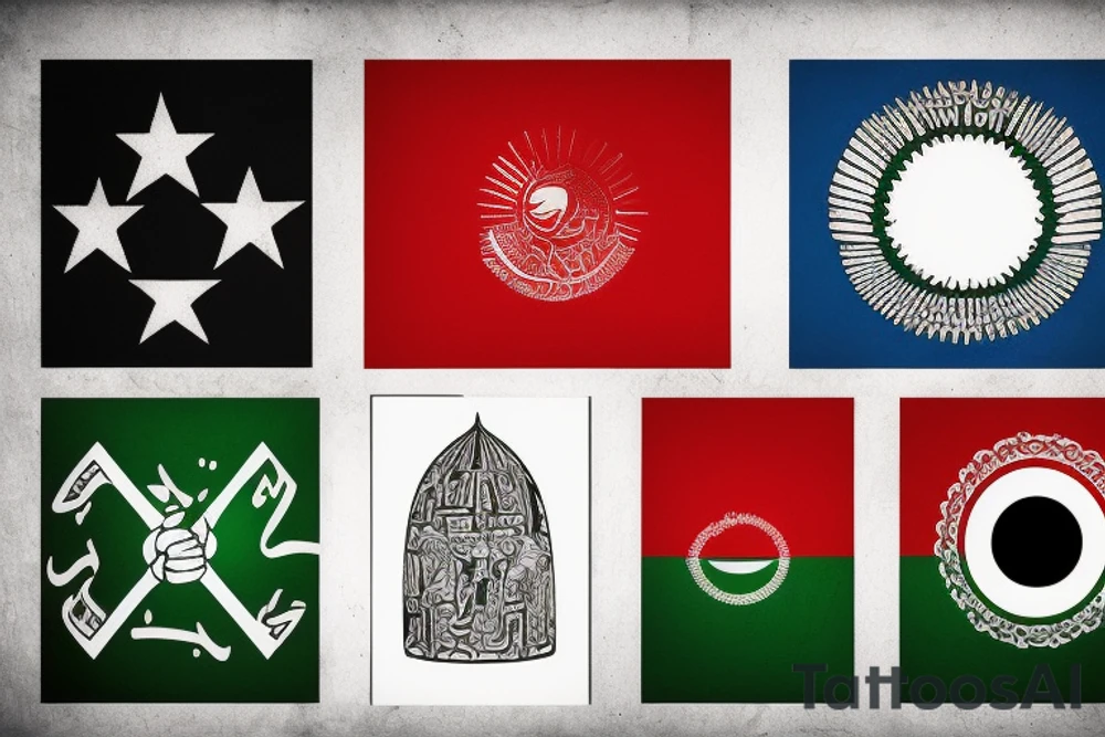 Afghan flag tattoo idea