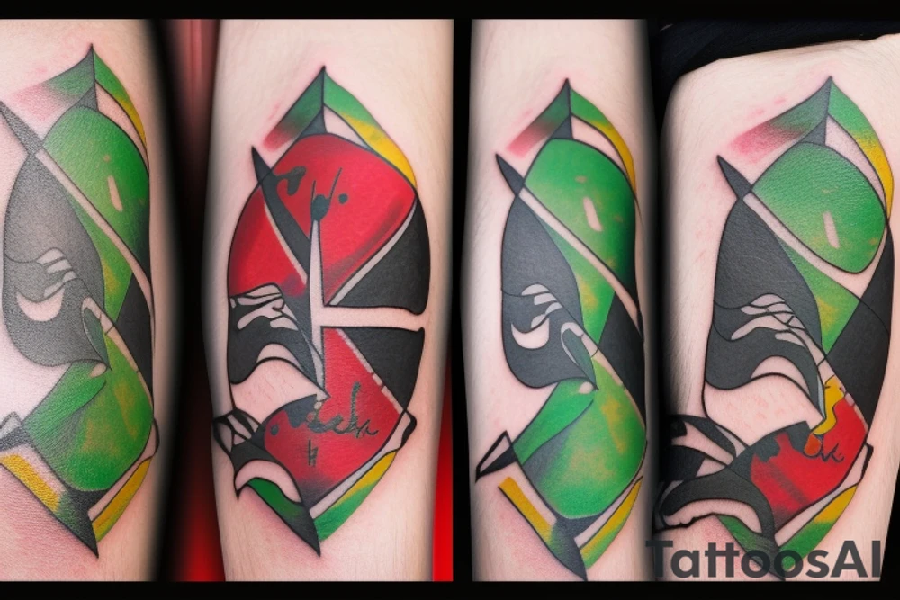 Afghan flag tattoo idea