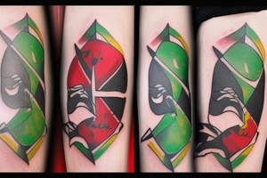 Afghan flag tattoo idea