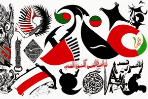 Afghan flag tattoo idea