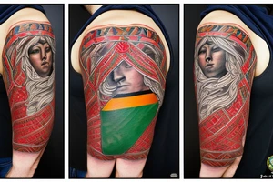 Afghan flag tattoo idea