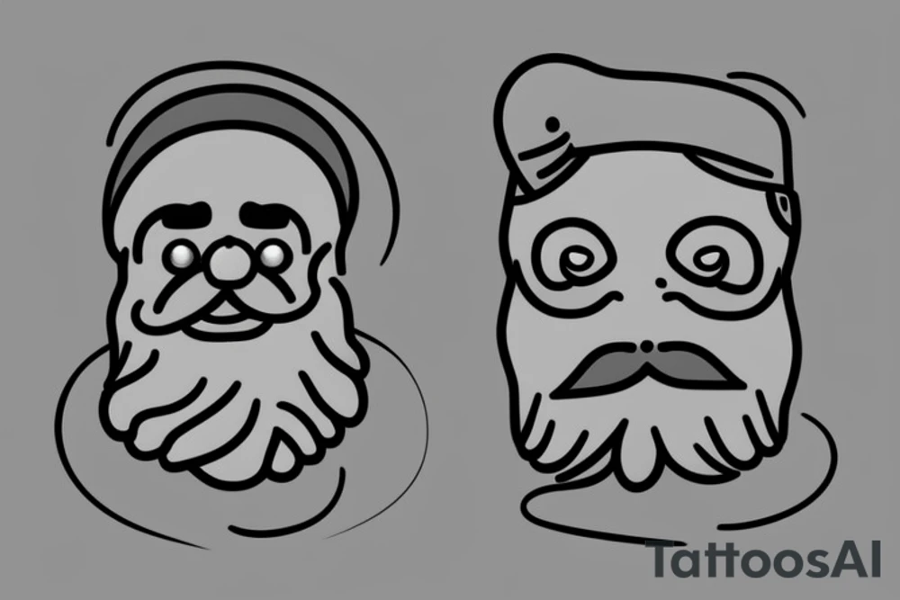 A man with a beard was tied around a log. It’s smoke and smog around. It’s a death penalty, he is gonna be punished by burning alive for believing the Earth is round. Religious crowd is happy, loud and drunk. tattoo idea