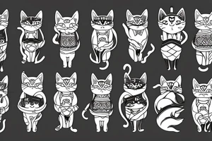 Samurai cat tattoo idea