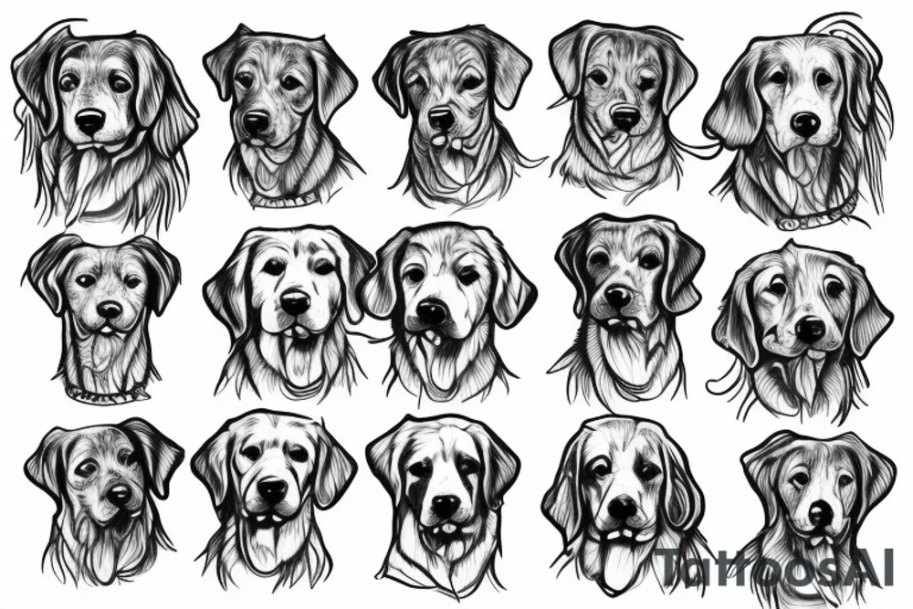 tattoo golden retriever tattoo idea