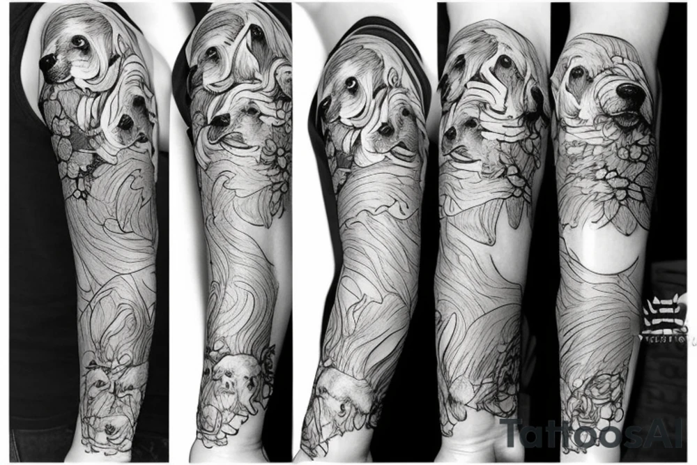 tattoo golden retriever tattoo idea