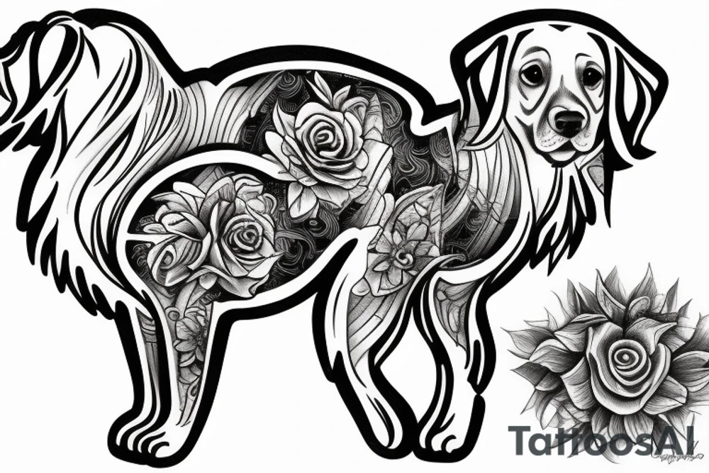 tattoo golden retriever tattoo idea