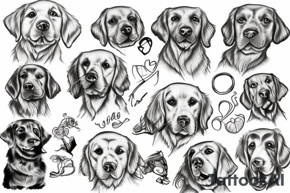 tattoo golden retriever tattoo idea