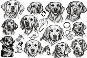 tattoo golden retriever tattoo idea