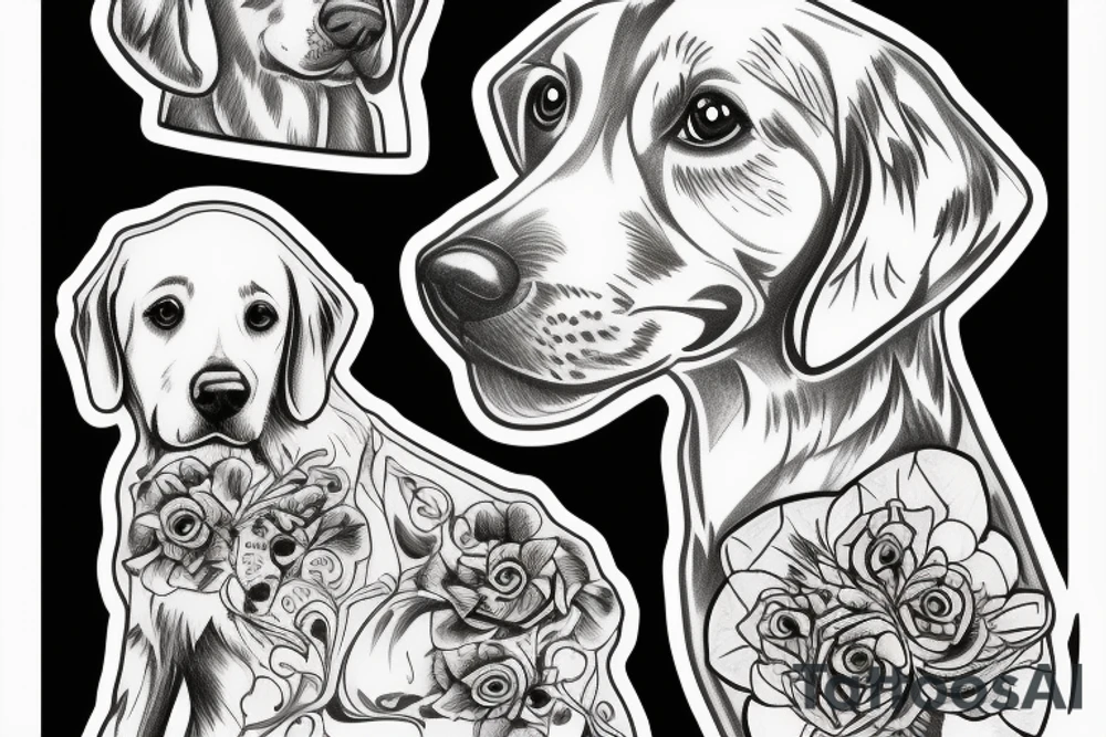 tattoo golden retriever tattoo idea