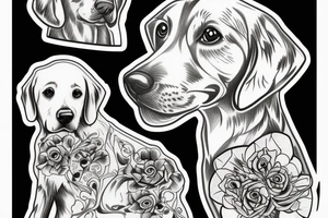 tattoo golden retriever tattoo idea