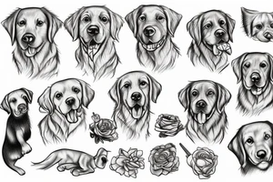 tattoo golden retriever tattoo idea