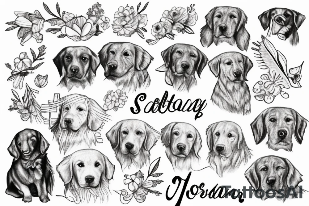 tattoo golden retriever tattoo idea