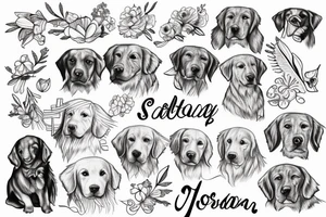 tattoo golden retriever tattoo idea