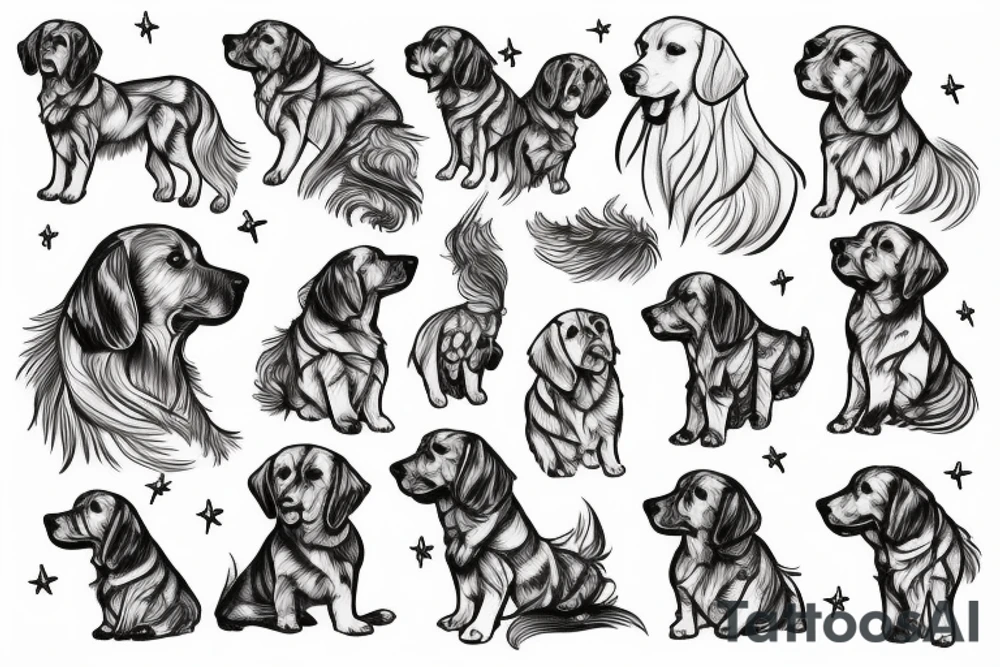 tattoo golden retriever tattoo idea