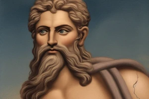 Greek god Zeus with lighting coming out his eye and the phase “ Ο Πραγματικός Δίας“ and with the date “8 Νοεμβρίου 2013” tattoo idea