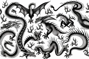 dragon and sowrd tattoo idea