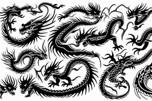 dragon and sowrd tattoo idea