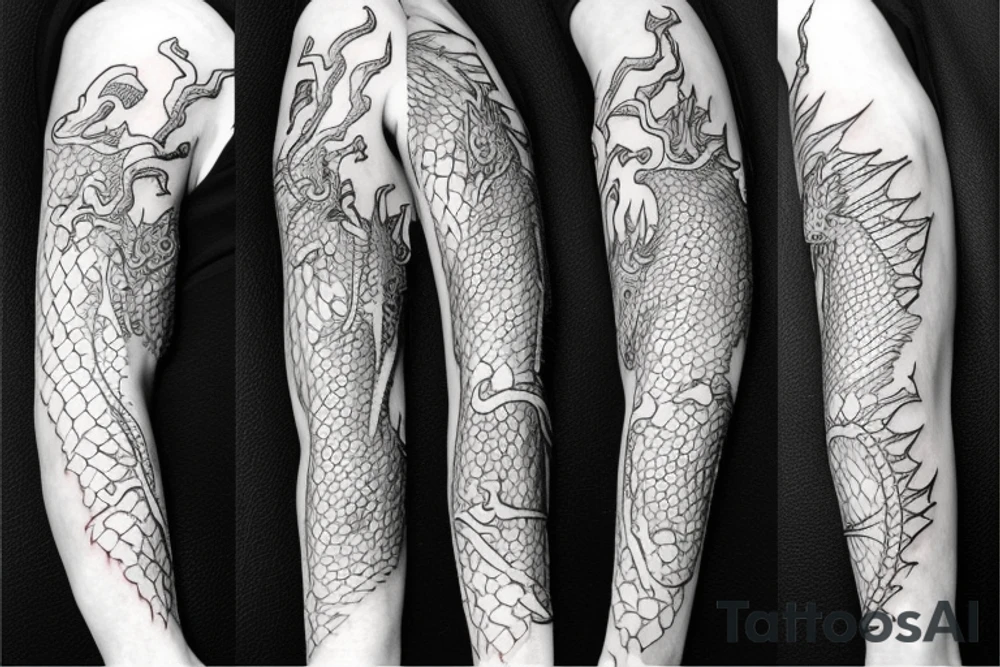 dragon and sword tattoo idea