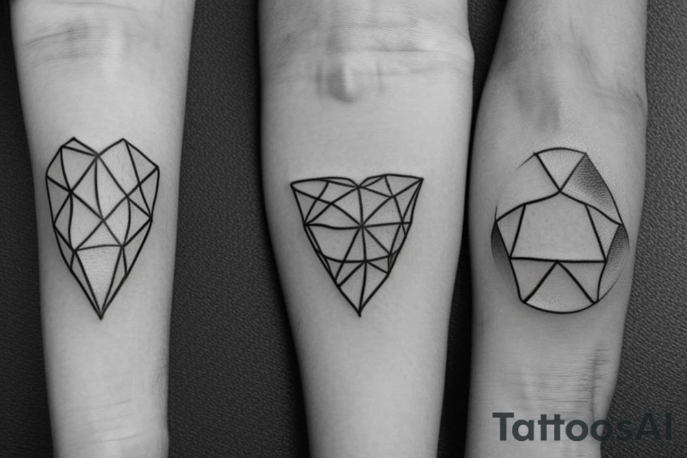 A minimalistic couple tattoo for which shows love, care and futuristic tattoo idea