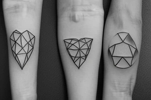 A minimalistic couple tattoo for which shows love, care and futuristic tattoo idea