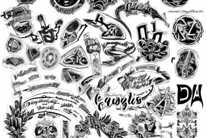 A capital letter A with these dates next to it 12/4/98 24/9/00 4/4/15 tattoo idea