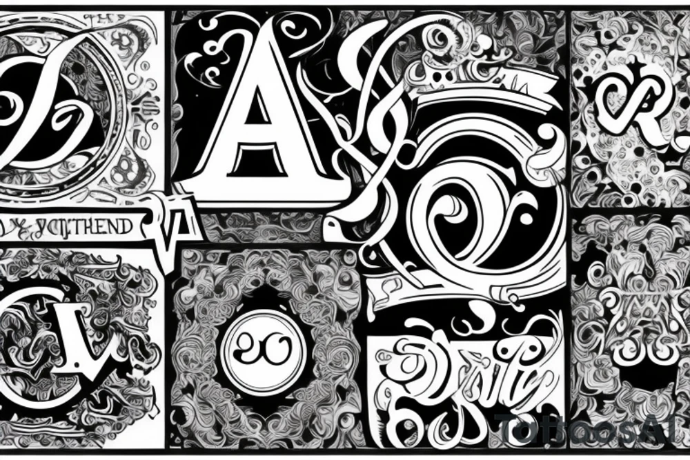 A capital letter A tattoo idea