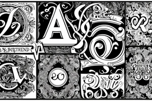 A capital letter A tattoo idea