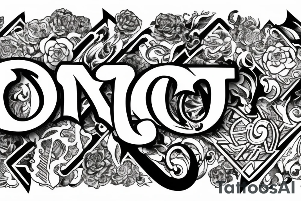 A capital letter A tattoo idea