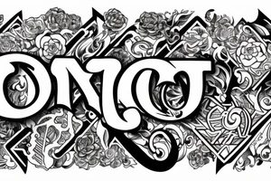 A capital letter A tattoo idea