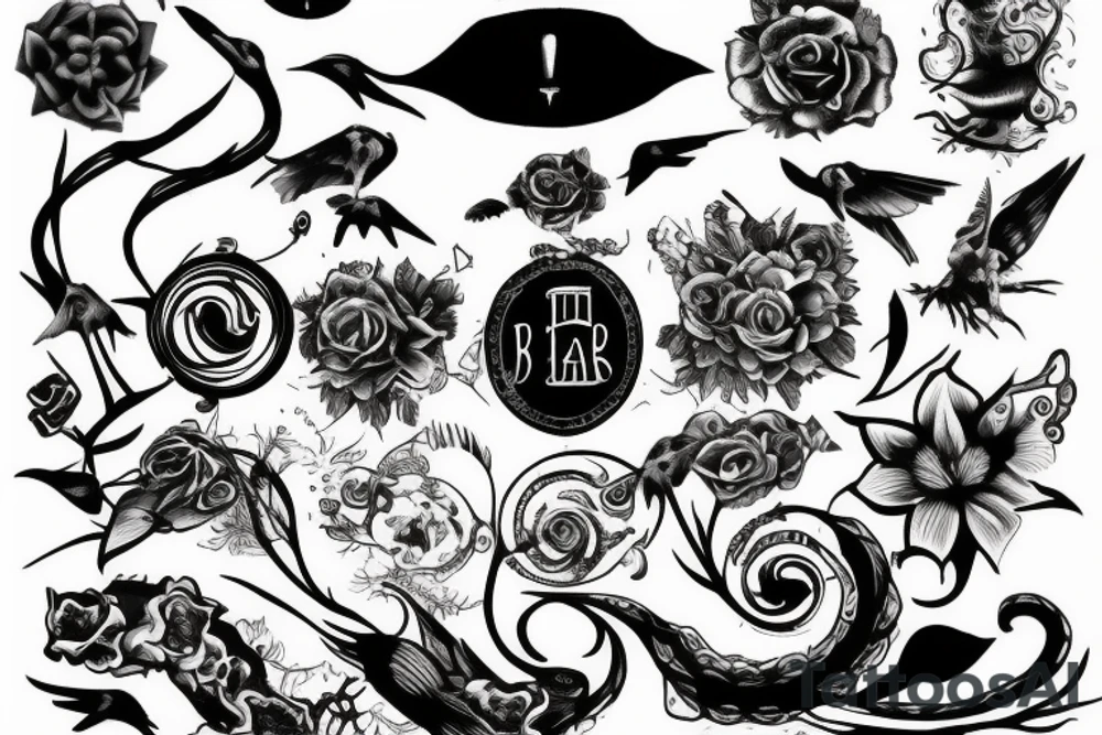 A capital letter A tattoo idea