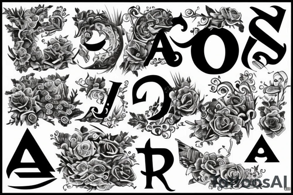 A capital letter A tattoo idea
