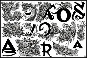 A capital letter A tattoo idea