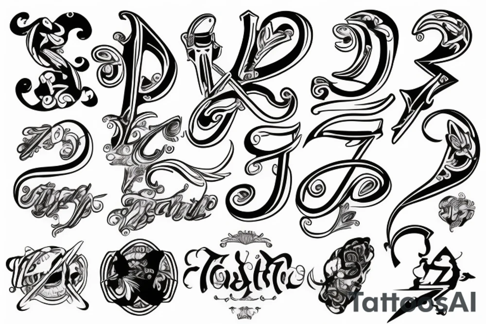 A capital letter A tattoo idea