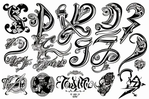 A capital letter A tattoo idea