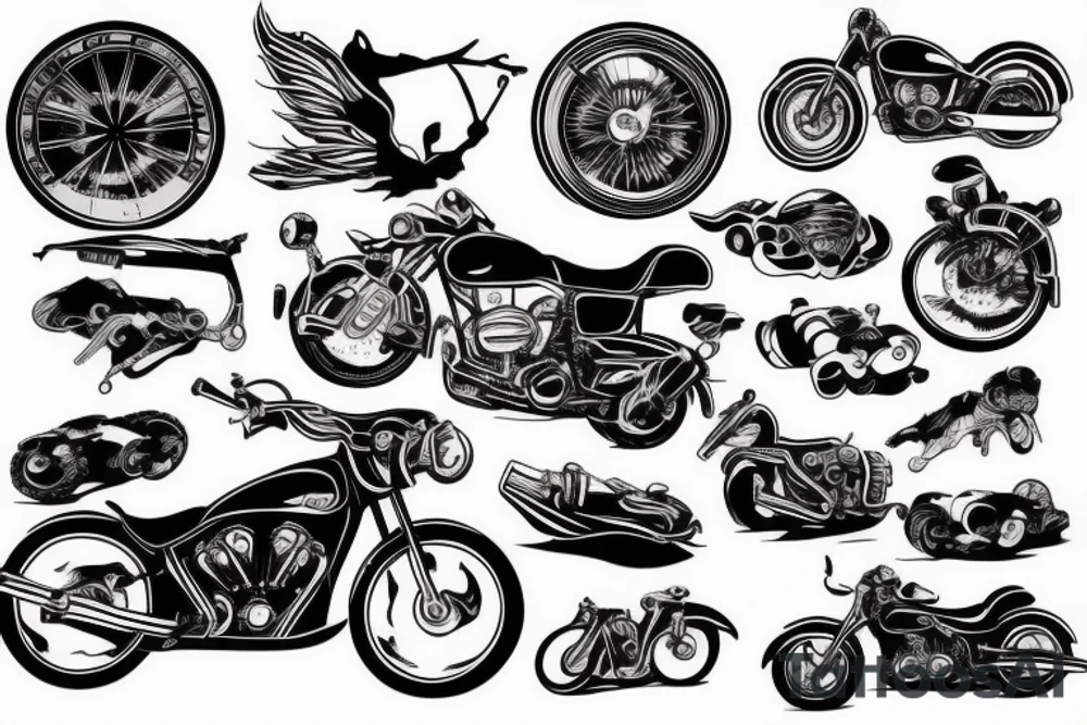 Motorcycle, photography tattoo idea
