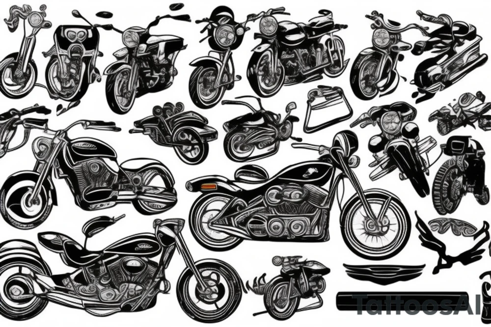 Motorcycle, photography tattoo idea